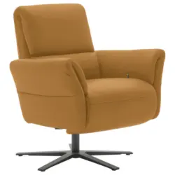 Relaxsessel in Leder Currygelb