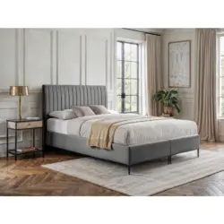Boxspringbett 140/200 cm in Grau
