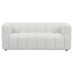 Sofa in Flachgewebe Wei&szlig;