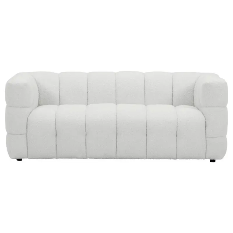 Sofa in Flachgewebe Wei&szlig;