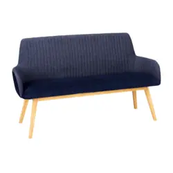 Polsterbank in Textil Dunkelblau