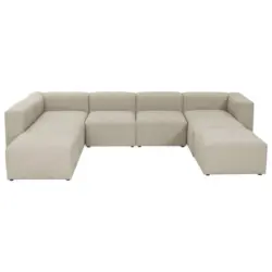 Wohnlandschaft in Flachgewebe Creme