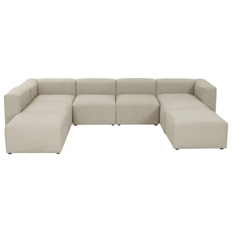 Wohnlandschaft in Flachgewebe Creme