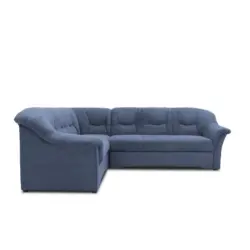 Ecksofa in Mikrofaser Dunkelblau 190/240 cm