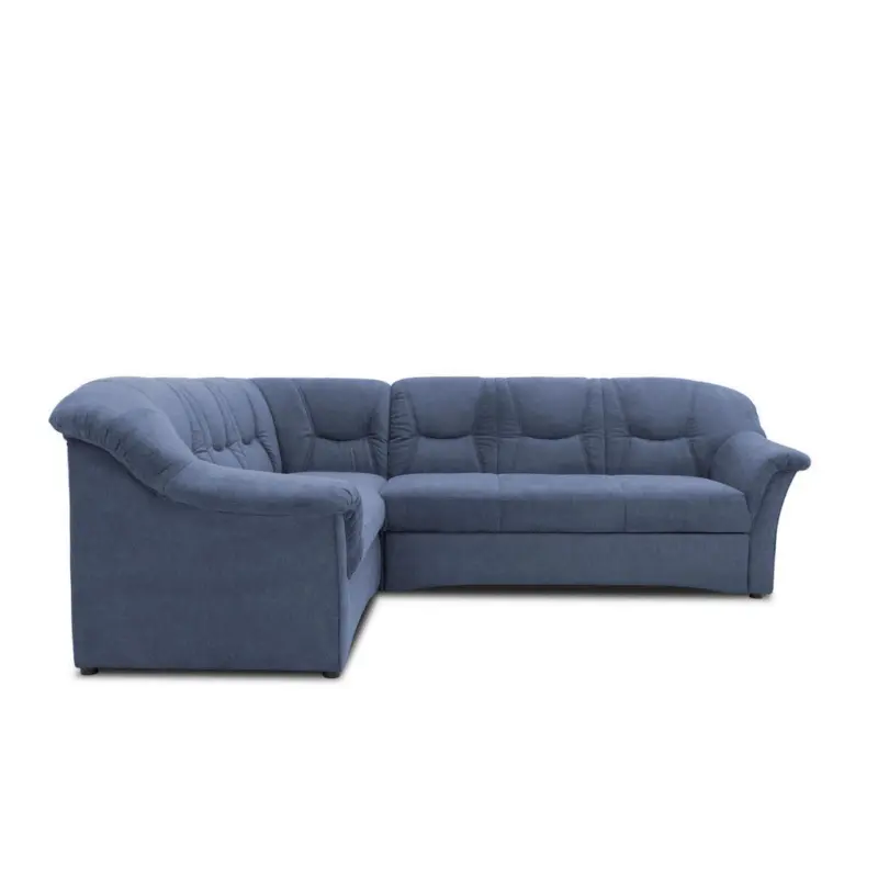 Ecksofa in Mikrofaser Dunkelblau 190/240 cm