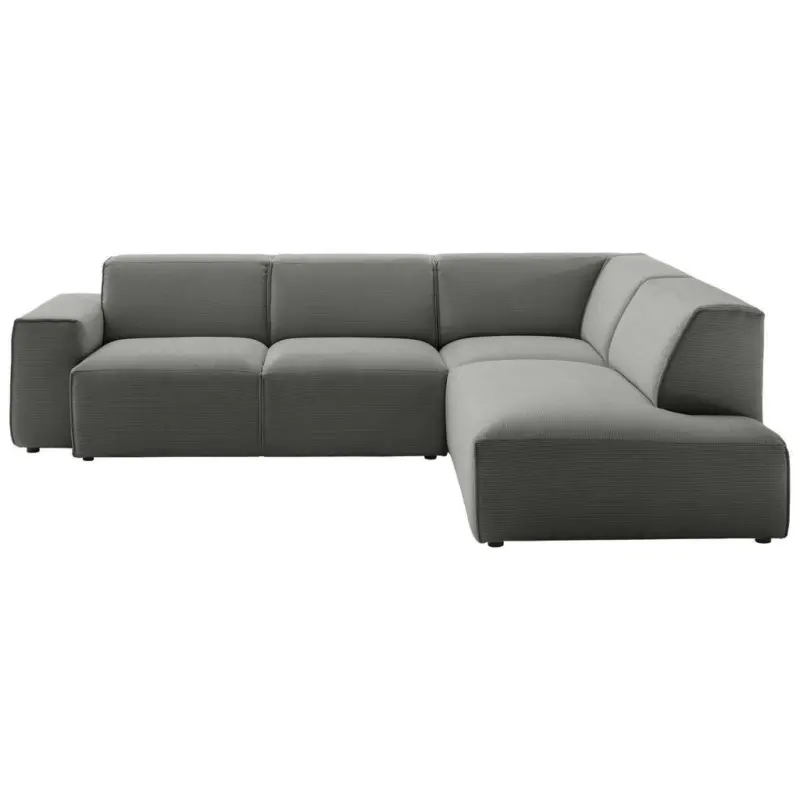 Ecksofa in Cord Grau 270/210 cm