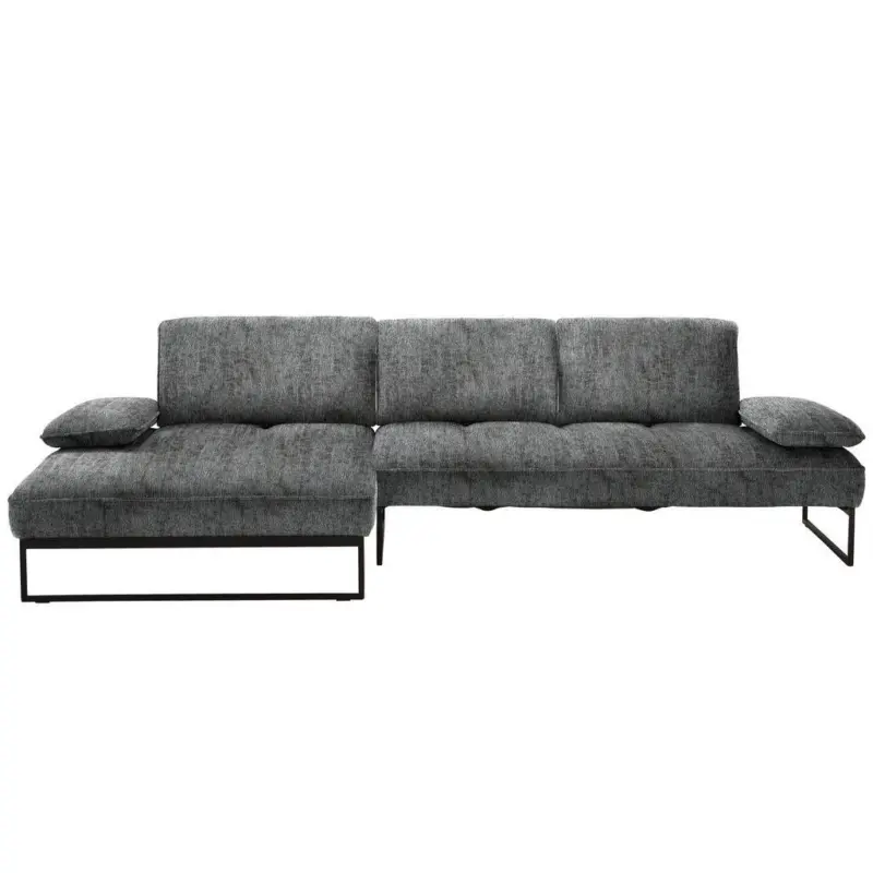 Ecksofa in Chenille Anthrazit 160/310 cm