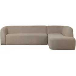 Ecksofa Sloping in Chenille Naturfarben 274/225 cm