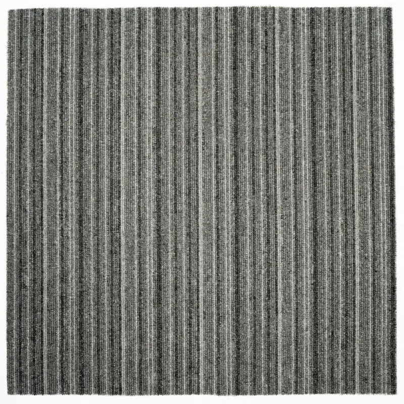 Teppichfliese Astra Stripe 575 50/50 cm in Grau, Dunkelgrau