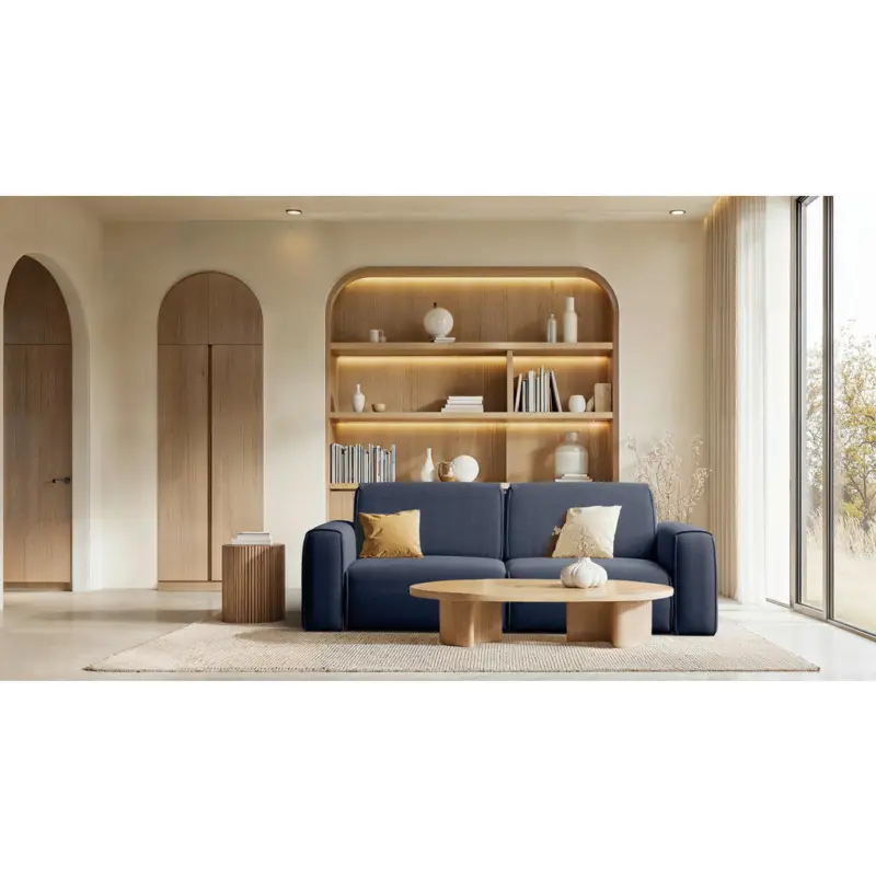 Schlafsofa Tuzzi in Velours Aubergine