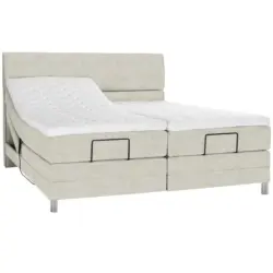 Boxspringbett 200/200 cm in Ecru