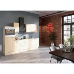 K&uuml;chenleerblock 270 cm in Eichefarben