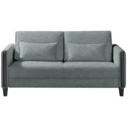 Schlafsofa in Flachgewebe Anthrazit, Schwarz