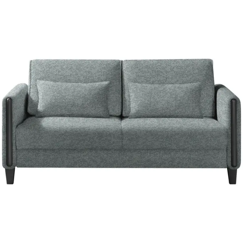 Schlafsofa in Flachgewebe Anthrazit, Schwarz