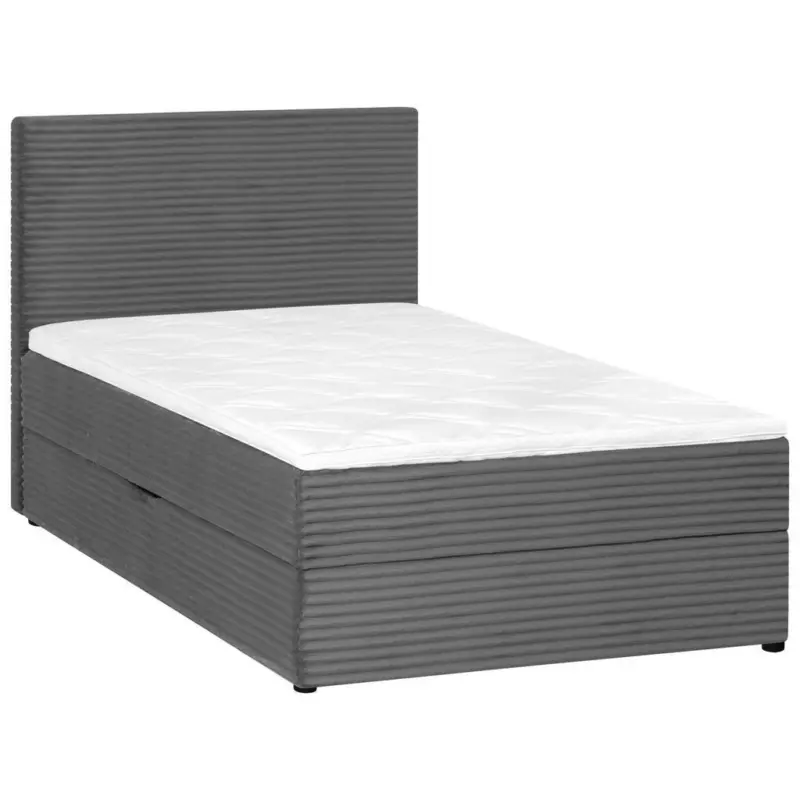 Boxbett 100/200 cm in Grau