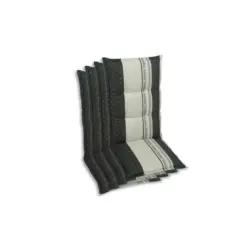 Sesselauflagenset in Anthrazit Schriftzug