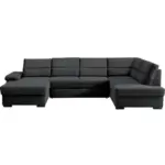 XXXLutz Lauterach - Ihr M&ouml;belhaus bei Bregenz Wohnlandschaft in Webstoff Schwarz