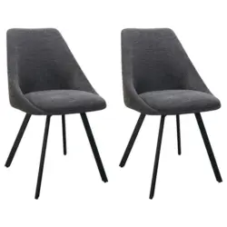 Stuhl-Set 2 St&uuml;ck Sitzfl&auml;che 360&deg; drehbar Webstoff