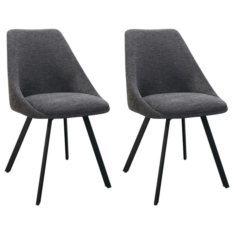 Stuhl-Set 2 St&uuml;ck Sitzfl&auml;che 360&deg; drehbar Webstoff