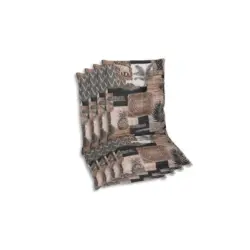 Sesselauflagenset in Beige Federn