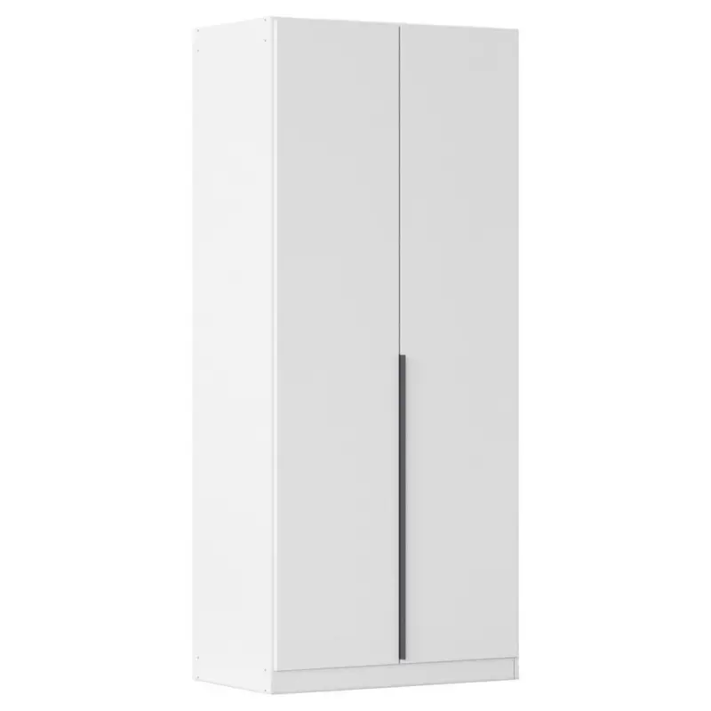 Dreht&uuml;renschrank in Wei&szlig;, Dunkelgrau