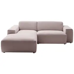 Ecksofa in Cord Altrosa 189/230 cm