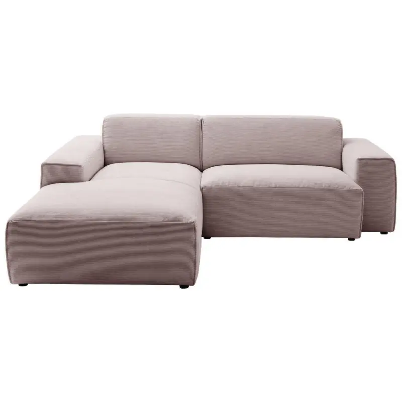 Ecksofa in Cord Altrosa 189/230 cm