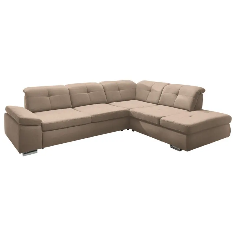 Ecksofa in Mikrofaser Beige 312/260 cm