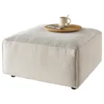 XXXLutz Hocker in Textil Wei&szlig;