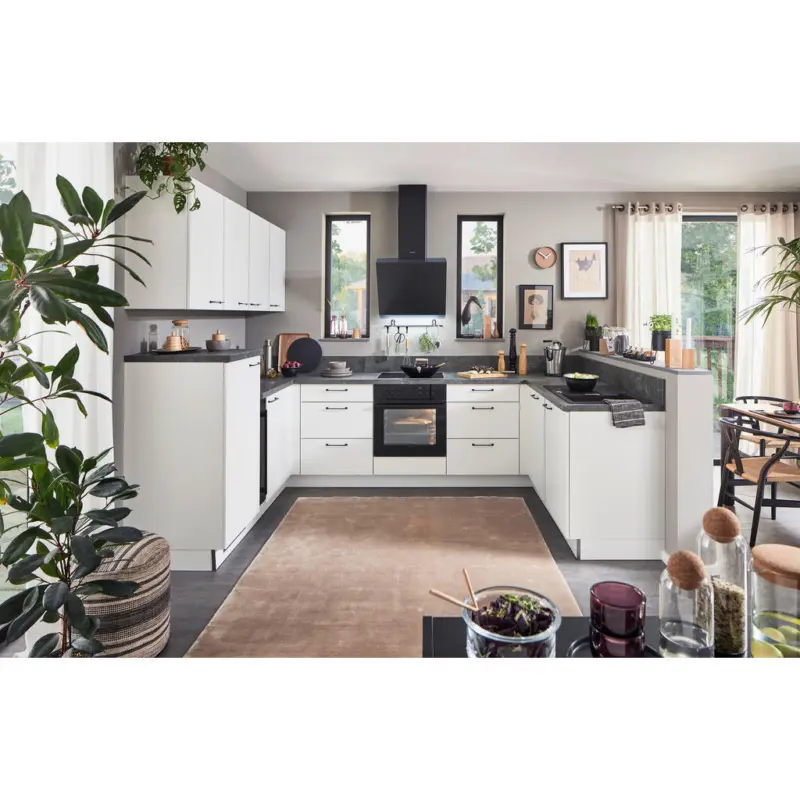 K&uuml;chenleerblock in Braun, Wei&szlig;