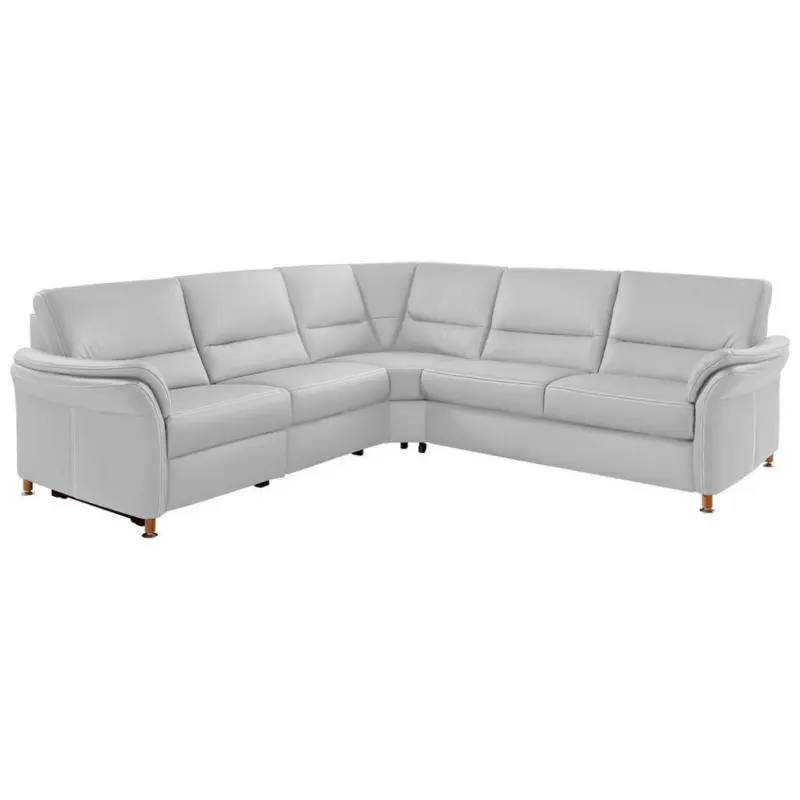 Ecksofa in Echtleder Wei&szlig; 262/262 cm