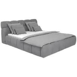 Polsterbett Hellgrau 140/200 cm