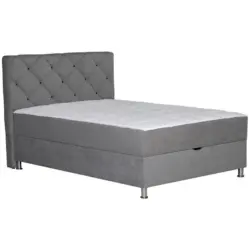 Boxbett 120/200 cm in Grau
