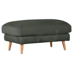 Hocker in Textil Dunkelgr&uuml;n