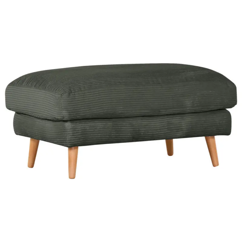 Hocker in Textil Dunkelgr&uuml;n