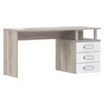 XXXLutz Lauterach - Ihr M&ouml;belhaus bei Bregenz Schreibtisch 138/59,9/70,2 cm in Eichefarben, Wei&szlig; Hochglanz