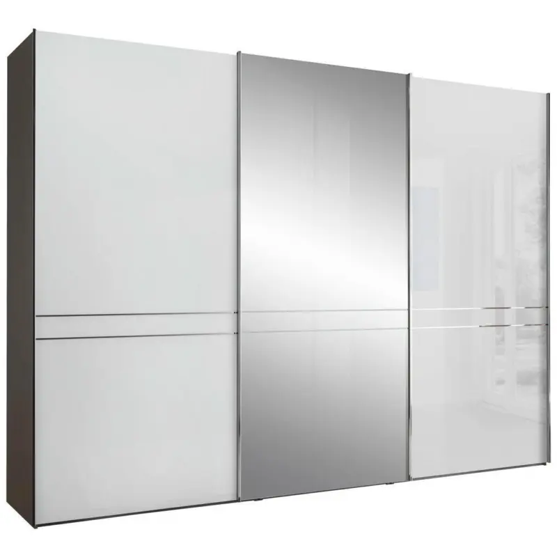 Schwebet&uuml;renschrank in Anthrazit, Wei&szlig;