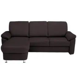 Ecksofa in Flachgewebe Mokka 163/250 cm