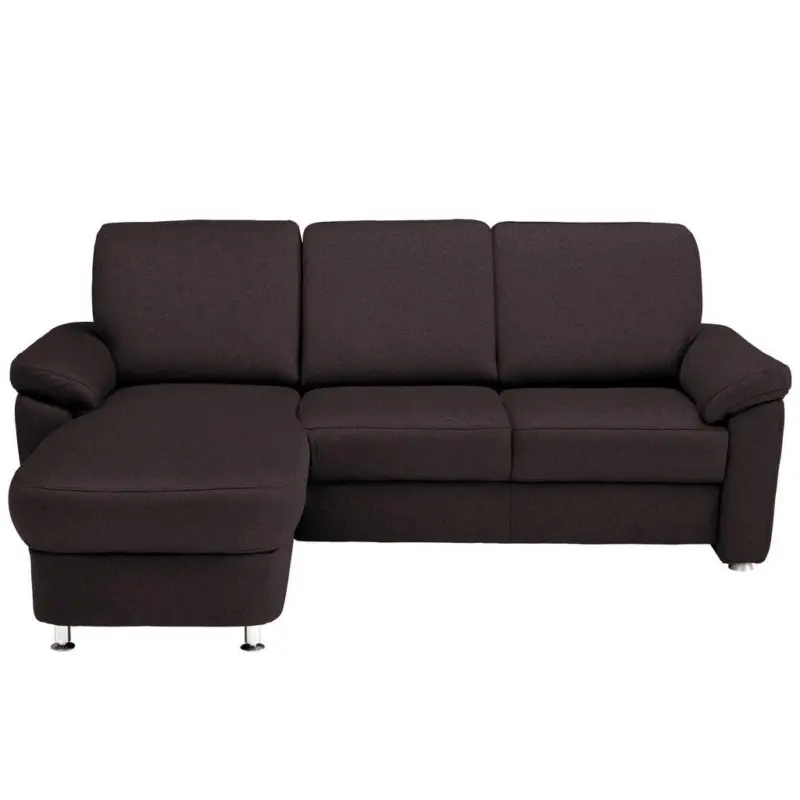 Ecksofa in Flachgewebe Mokka 163/250 cm