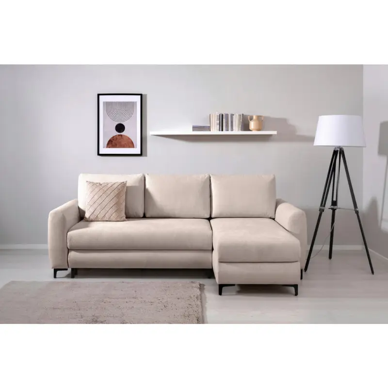 Ecksofa Moli in Mikrofaser Beige