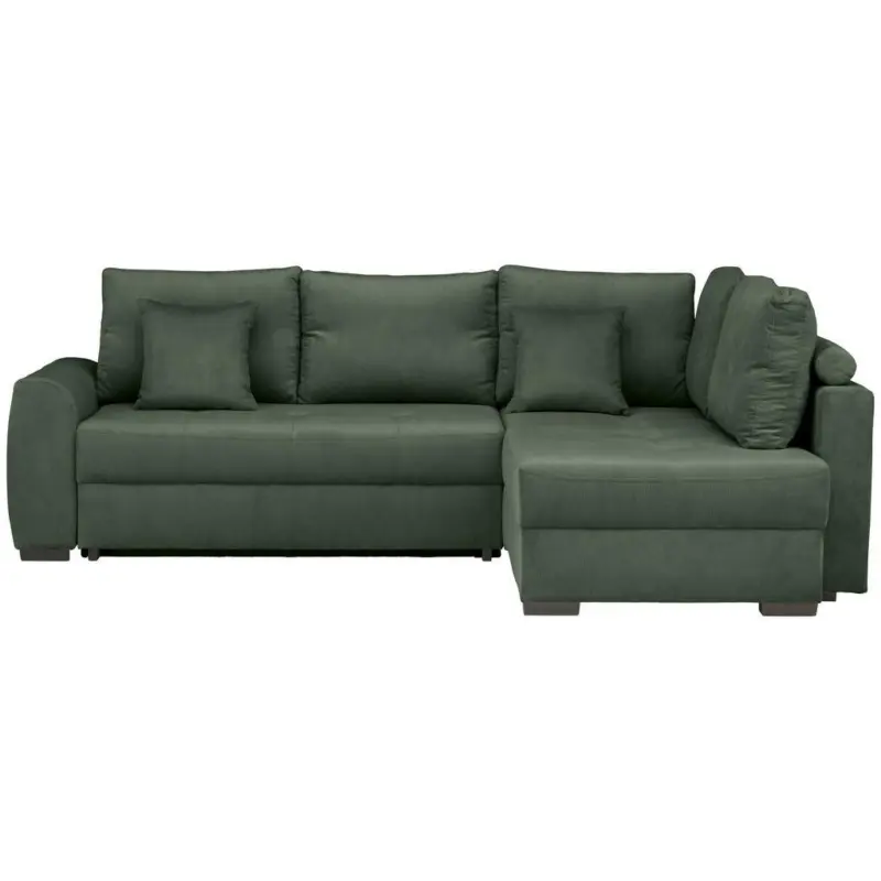 Ecksofa in Cord Dunkelgr&uuml;n