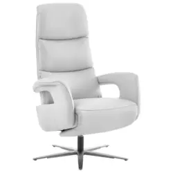 Relaxsessel in Leder Wei&szlig;