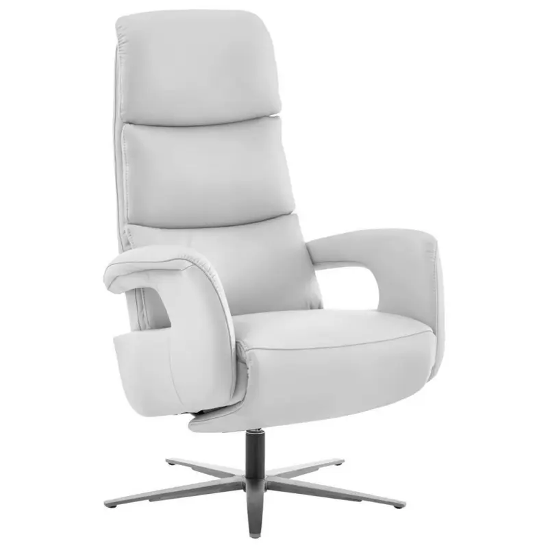Relaxsessel in Leder Wei&szlig;