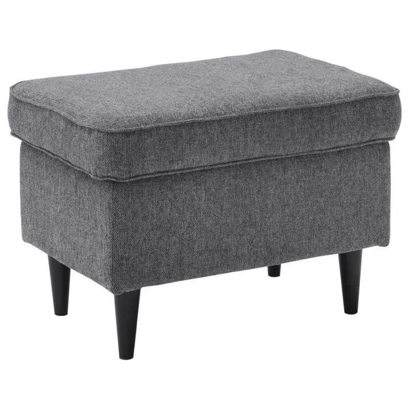 Hocker in Textil, Holzwerkstoff Anthrazit