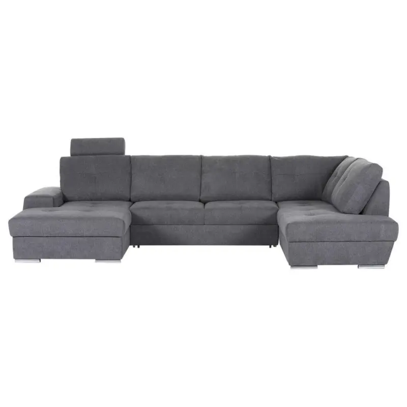 Wohnlandschaft in Flachgewebe Dunkelgrau