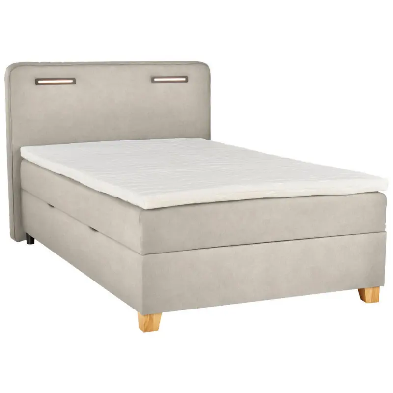 Boxbett 120/200 cm in Beige