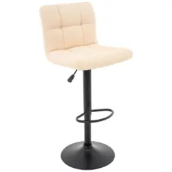 Barhocker in Schwarz, Beige