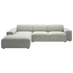 Ecksofa 9125 in Cord Hellgrau 189/300 cm