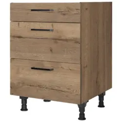 Kochfeldumbauschrank 60/87/56 cm in Eiche dunkel