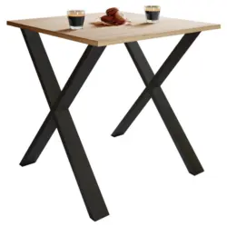 Esstisch in Metall, Holzwerkstoff 80/50/76 cm